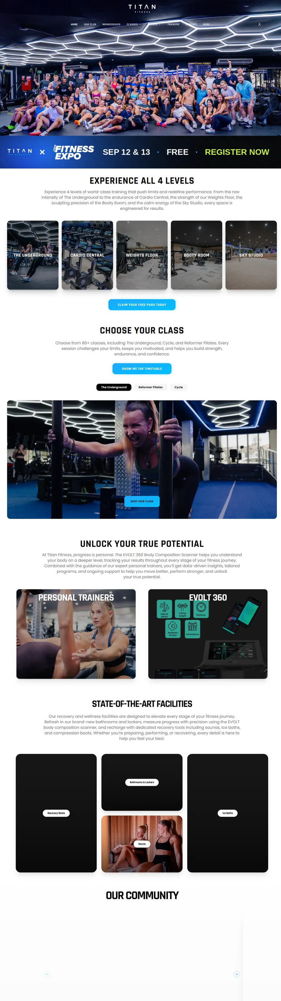 The Titan Fitness storefront, built by the studio
