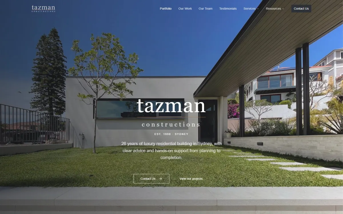 Tazman Constructions storefront